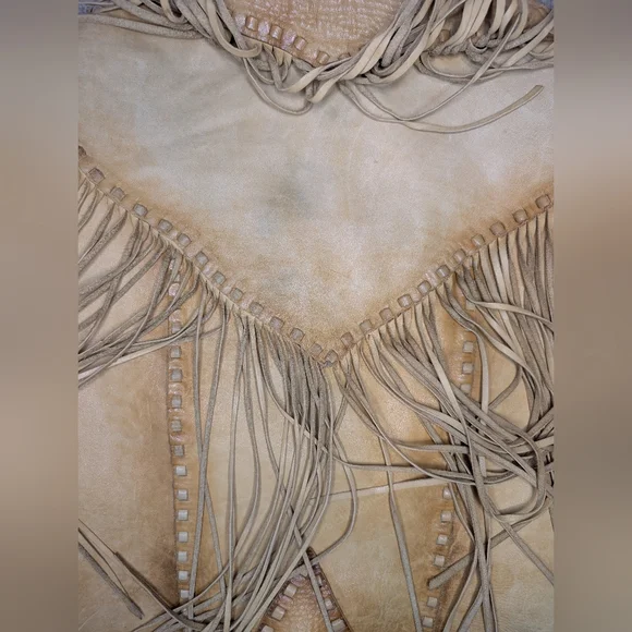 Danier Tan Leather Fringe Jacket - Picture 8 of 16